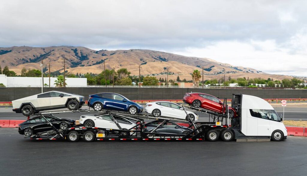 tesla semi transport elektroautos