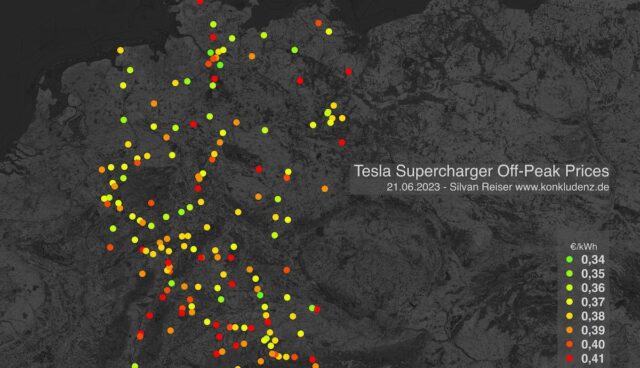 tesla supercharger deutschland preise heatmap