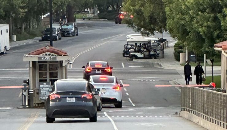 tesla tests warner brothers los angeles