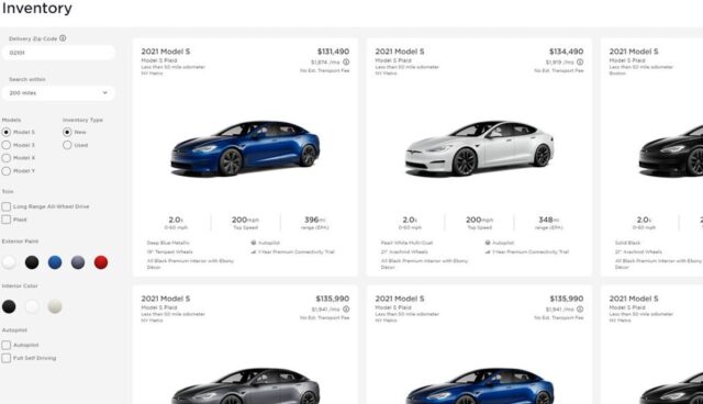 tesla website usa model-s verfuegbar