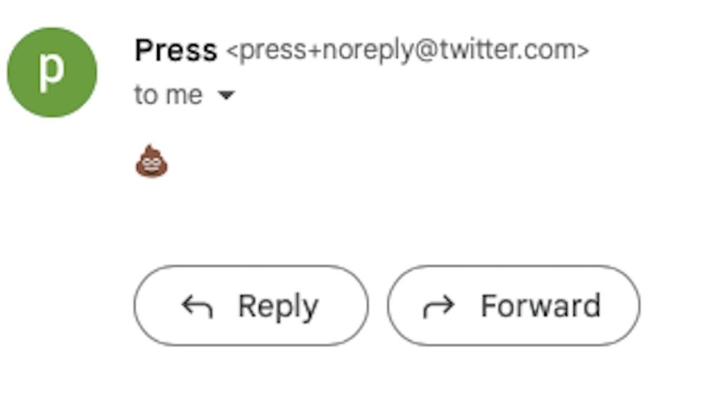 twitter presse auto antwort emoji